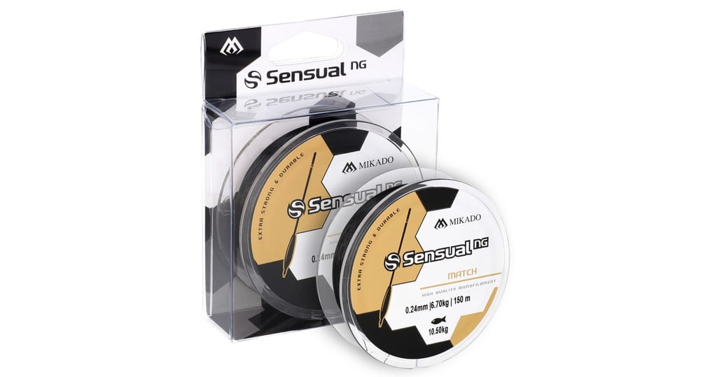 Żyłka wędkarska 0,24mm SENSUAL N.G MATCH czarna 150 m Mikado 10.5kg
